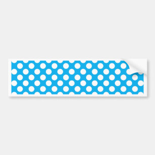 Blauw- en witte poka-puntpatroon bumpersticker
