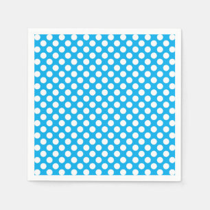 Blauw- en witte poka-puntpatroon servet