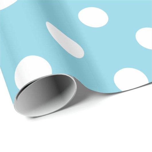 Blauw- en witte poka-vlek cadeaupapier (Rol Hoek)