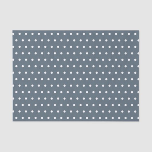 BLAUW- EN WITTE POLKA-DOTS TISSUEPAPIER (Voorkant)