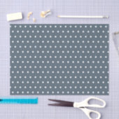 BLAUW- EN WITTE POLKA-DOTS TISSUEPAPIER (Craft)