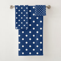 Blauw en witte polka stippen