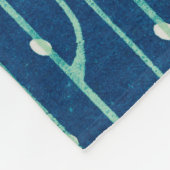Blauw- en witte-regendruppelaar fleece deken (Hoek)