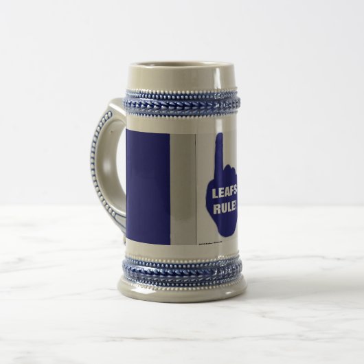 BLAUW EN WITTE RULE BIERPUL (Voorkant links)