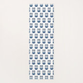 Blauw en Witte Schelpen en Lint Monogram Yogamat (Achterkant)
