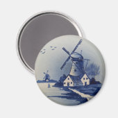  Blauw en Witte Schilderen van het Kunstwerk van h Magneet (Voorkant / Achterkant)