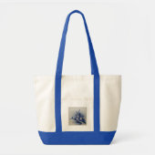  Blauw en Witte Schilderen van het Kunstwerk van h Tote Bag (Voorkant)