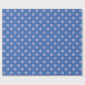 Blauw en witte ster van David Wrapping Paper Cadeaupapier (Vlak)