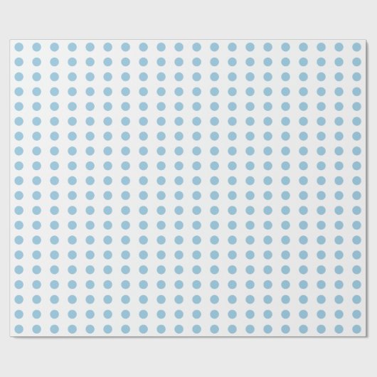 Blauw en witte stippen met gestippeld patroon cadeaupapier (Vlak)