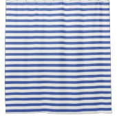 Blauw- en witte streep-gordijn douchegordijn (Voorkant)