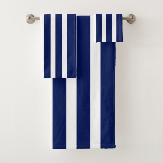 Blauw- en witte strepen bad handdoek (Insitu)