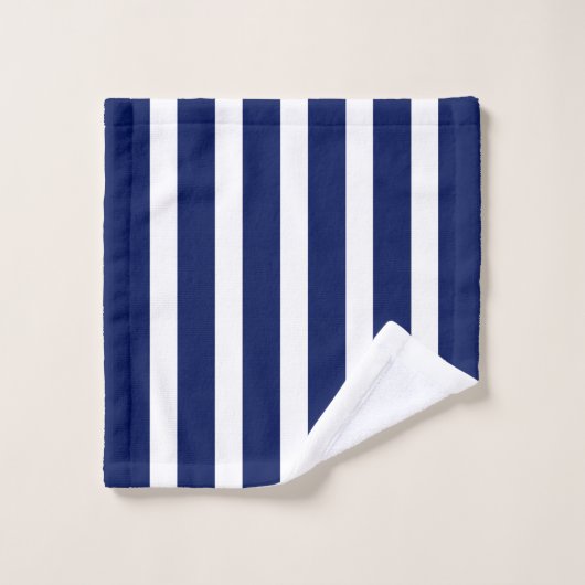 Blauw- en witte strepen bad handdoek (Wasdoekje)