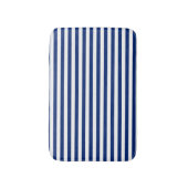 Blauw en Witte Strepen Badmat (Voorkant Verticaal)