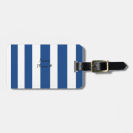Blauw En Witte Strepen Bagagelabel