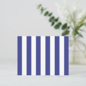Blauw en witte strepen briefkaart (Staand voorkant)