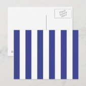 Blauw en witte strepen briefkaart (Voorkant / Achterkant)