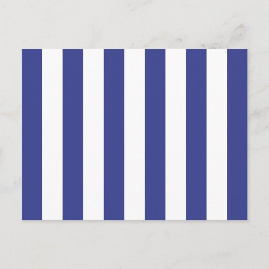 Blauw en witte strepen briefkaart (Voorkant)