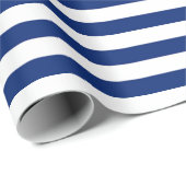 Blauw en Witte Strepen Cadeaupapier (Rol Hoek)