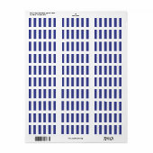 Blauw en witte strepen etiket (Full Sheet)