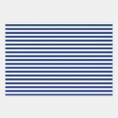 Blauw en Witte Strepen Inpakpapier Vel (Voorkant 3)