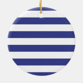 Blauw en witte strepen keramisch ornament (Achterkant)