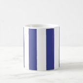 Blauw en witte strepen koffiemok (Center)