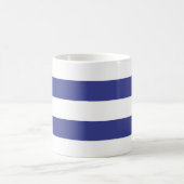 Blauw en witte strepen koffiemok (Center)