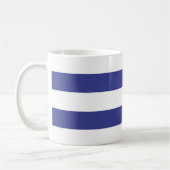 Blauw en witte strepen koffiemok (Links)
