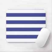 Blauw en witte strepen muismat (Met muis)