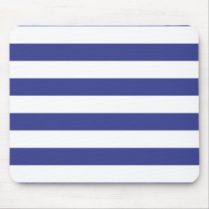 Blauw en witte strepen muismat