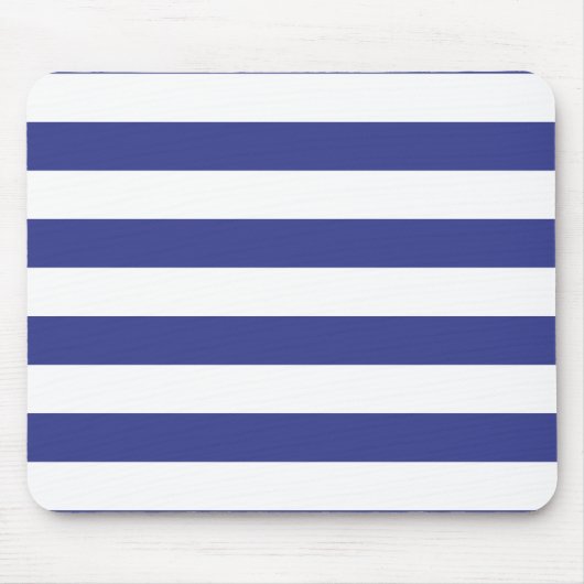 Blauw en witte strepen muismat (Voorkant)