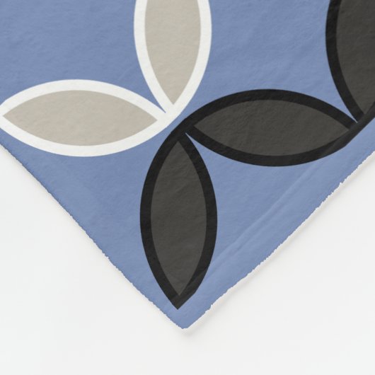 Blauw- en witte strepen op blauw fleece deken (Hoek)