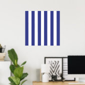 Blauw en witte strepen poster (Thuiskantoor)