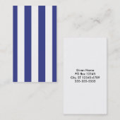 Blauw en witte strepen visitekaartje (Voorkant / Achterkant)
