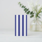 Blauw en witte strepen visitekaartje (Staand voorkant)