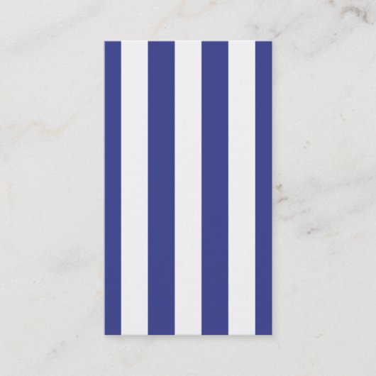 Blauw en witte strepen visitekaartje (Voorkant)