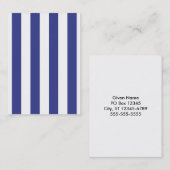 Blauw en witte strepen visitekaartje (Voorkant / Achterkant)