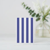Blauw en witte strepen visitekaartje (Staand voorkant)