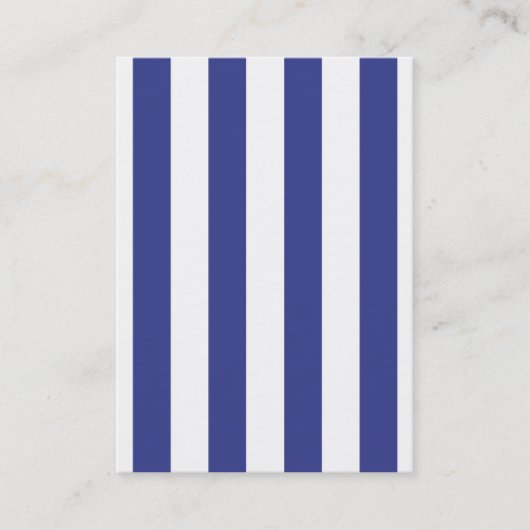 Blauw en witte strepen visitekaartje (Voorkant)