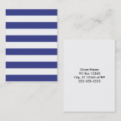 Blauw en witte strepen visitekaartje (Voorkant / Achterkant)