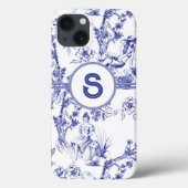 Blauw- en witte toile Case-Mate iPhone case (Achterkant)