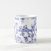 Blauw- en witte toile koffiemok (Center)