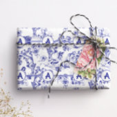 Blauw- en witte toile tissuepapier