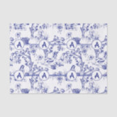 Blauw- en witte toile tissuepapier (Voorkant)