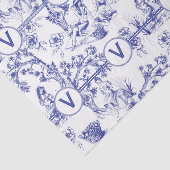 Blauw- en witte toile tissuepapier (Detail)