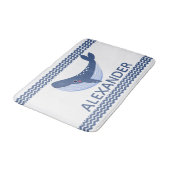 Blauw en witte vacht badmat (Gekanteld)