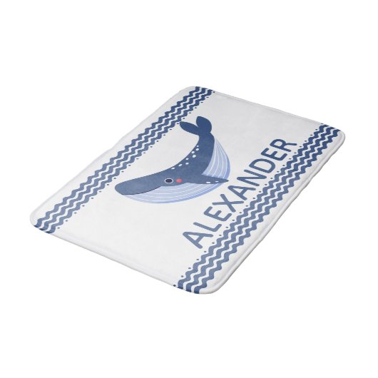 Blauw en witte vacht badmat (Gekanteld)