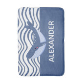 Blauw en witte vacht badmat (Voorkant Verticaal)