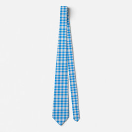 Blauw en witte vlecht stropdas