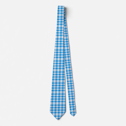 Blauw en witte vlecht stropdas (Voorkant)